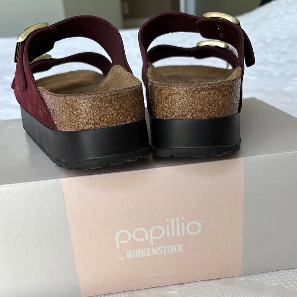 Papillio Arizona PAP Flex Platform Birkenstock Sandals - Zinfandel, 40, NEW! - Picture 6 of 9